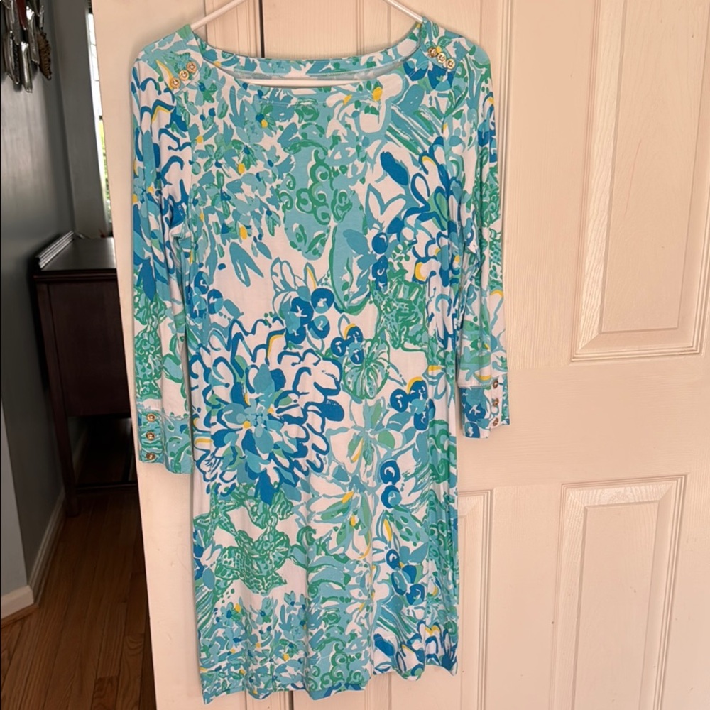 Floral Blue and Green Dress. Lilly Pulitzer